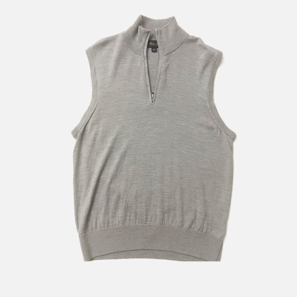 Brooks Brothers Supima Cotton 1/2 Zip Sweater Vest